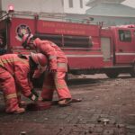 firemen on a street
