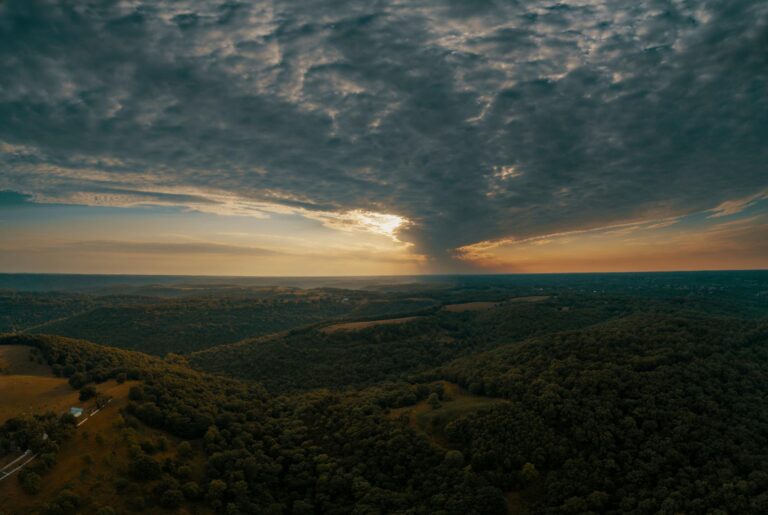 aerial view of mountains