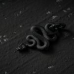 black snake on the ground