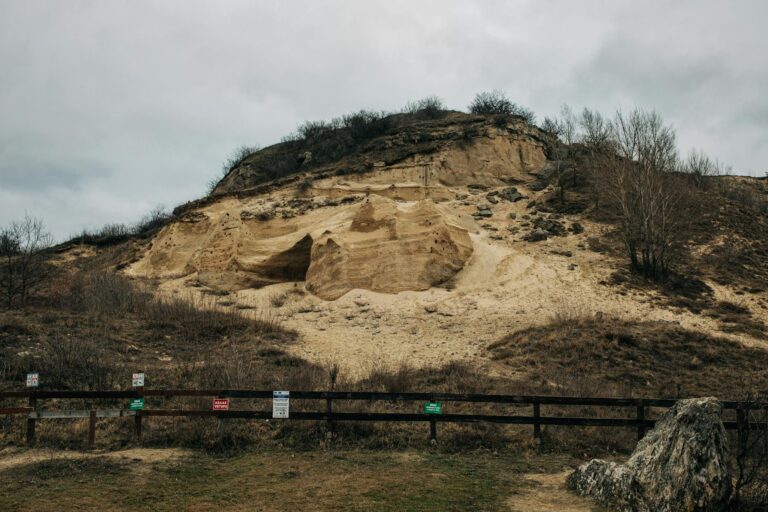 eroded sandstone hillside