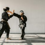 men practicing taekwondo