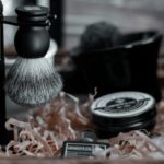 classic shaving tools in modern barbershop