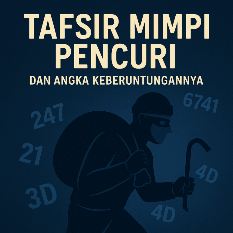 Ilustrasi mimpi tentang pencuri dan angka erek erek 2D 3D 4D untuk tafsir mimpi malam hari.