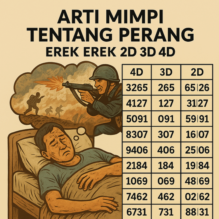 Ilustrasi mimpi tentang perang sebagai simbol konflik batin dan perjuangan hidup dengan latar penuh asap dan ledakan.