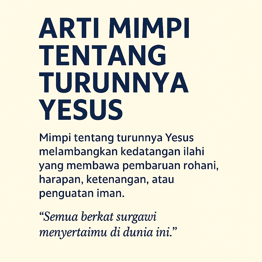 Jesus-turun-dari-sur Arti Mimpi Turunnya Yesus