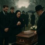 Gambar mimpi menghadiri pemakaman dengan simbol transformasi, perubahan, tafsir emosional, dan kode erek-erek 2D3D4D lengkap