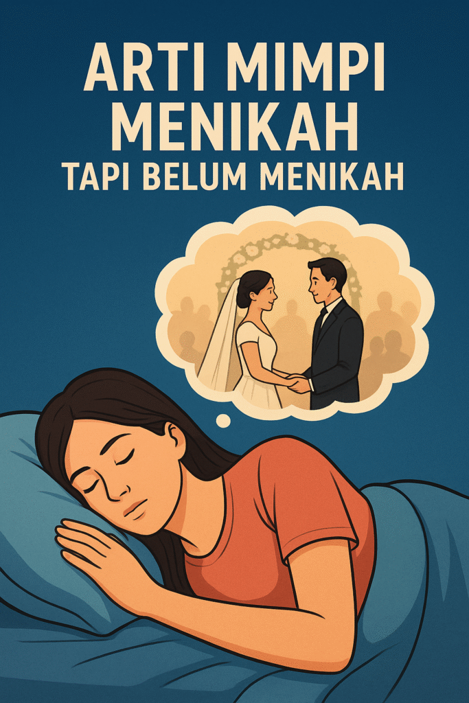 Ilustrasi arti mimpi menikah tapi belum menikah penuh makna, tafsir primbon, dan angka erek-erek keberuntungan yang membawa pesan hidup.


