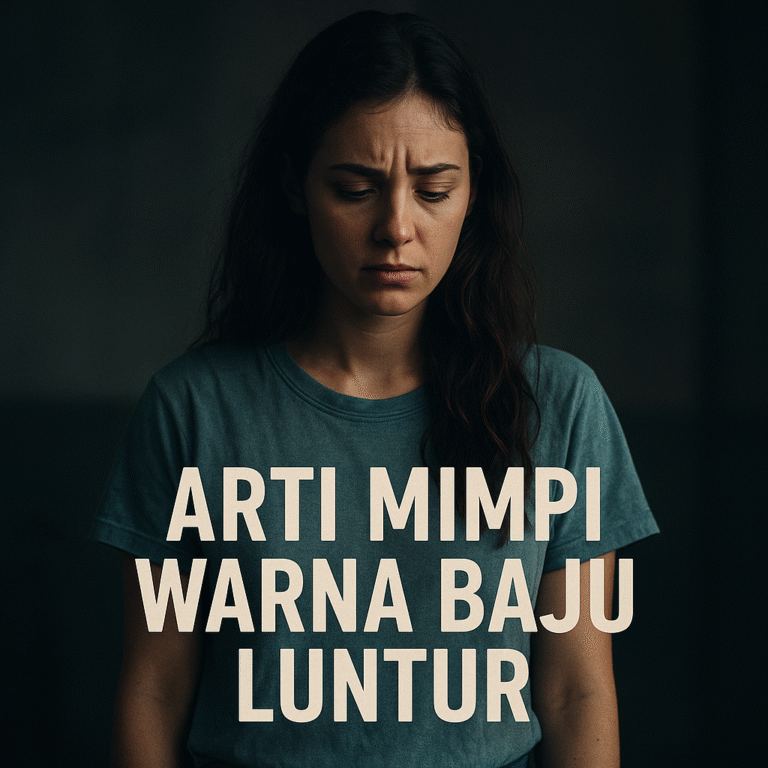 Ilustrasi arti mimpi warna baju luntur yang penuh makna, tafsir perubahan emosi, identitas, dan keberuntungan dilengkapi angka erek-erek 2D 3D 4D.