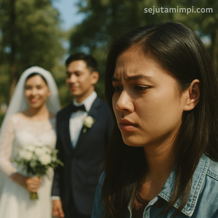 Ilustrasi pertengkaran pasangan dalam mimpi penuh emosi dan simbolik.