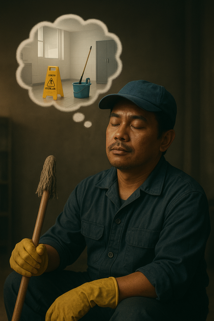 Arti mimpi tukang kebersihan menurut primbon Jawa, Islam, psikologi, dan tafsir lengkap dengan angka erek erek 2D 3D 4D.
