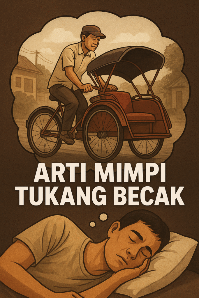 Arti mimpi tukang becak menandakan kesederhanaan, kerja keras, rezeki, serta tafsir lengkap dalam angka keberuntungan erek erek 2D 3D 4D.