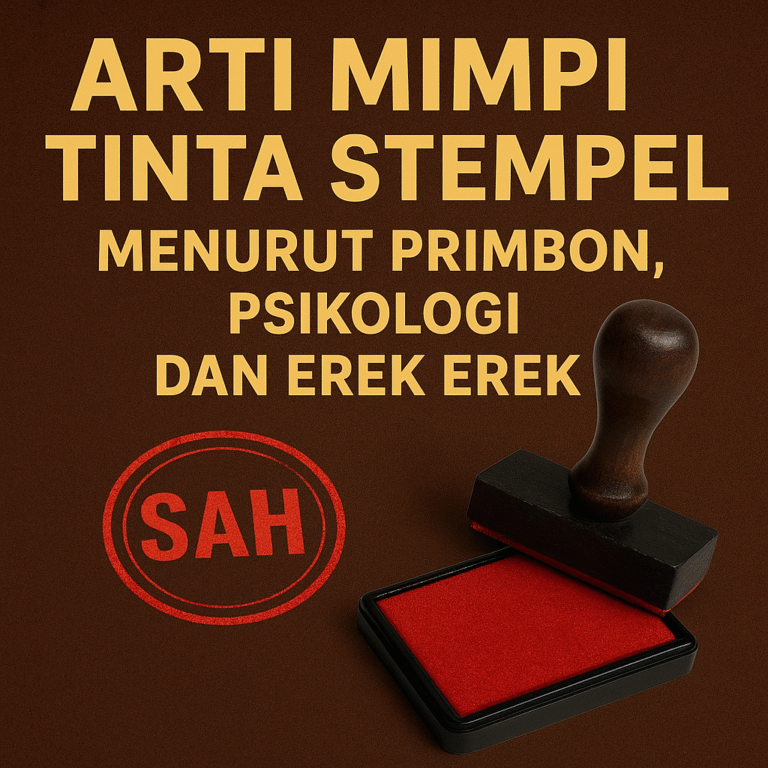 Arti Mimpi Tinta Stempel Menurut Primbon Psikologi dan Erek Erek 2D 3D 4D Tafsir Lengkap