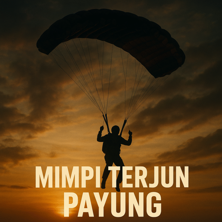 Arti mimpi terjun payung melambangkan keberanian, tantangan, dan angka erek erek 2D 3D 4D lengkap untuk tafsir mimpi penuh makna.