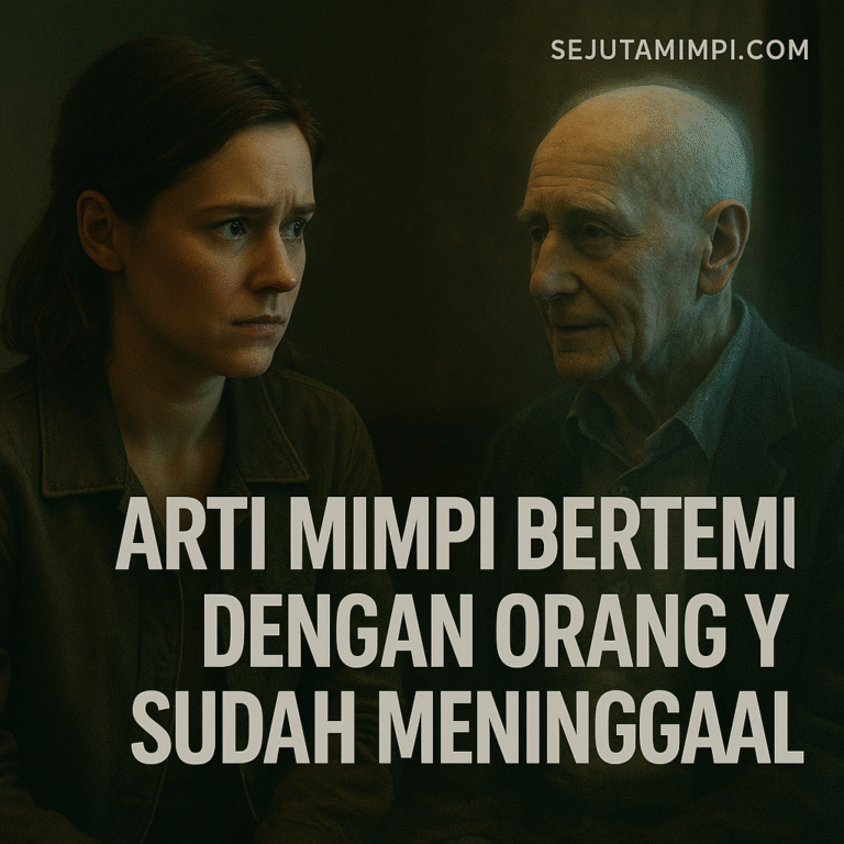 Ilustrasi arti mimpi bertemu dengan orang yang sudah meninggal lengkap dengan makna spiritual, pesan batin, dan tafsir angka erek-erek 2D 3D 4D.