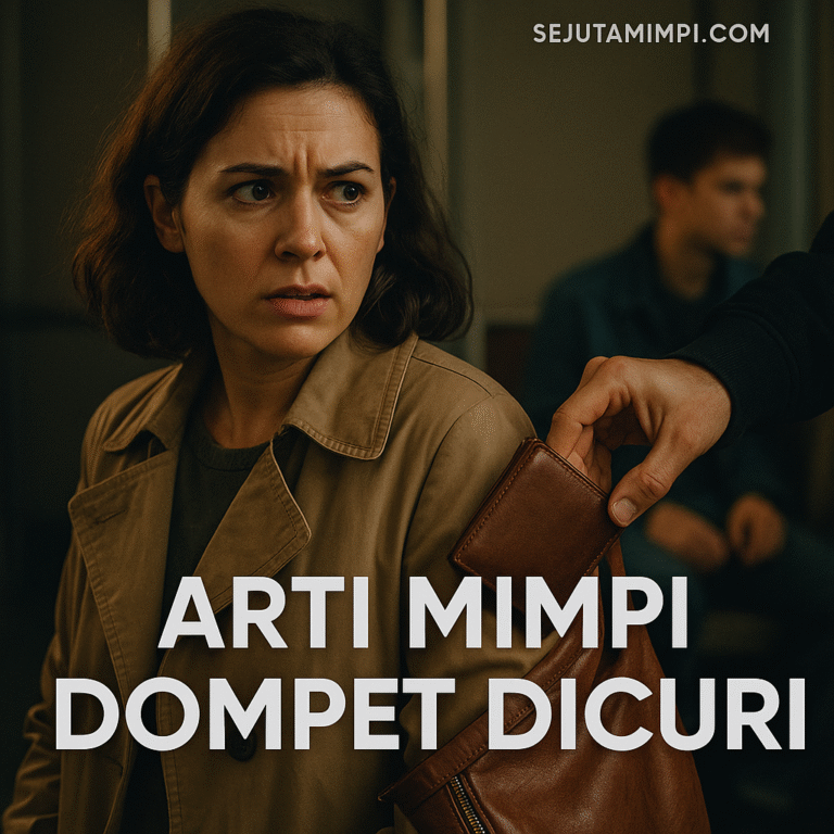 Gambar ilustrasi mimpi dompet dicuri yang mencerminkan kehilangan, ancaman finansial, serta simbol tafsir mimpi dan angka keberuntungan