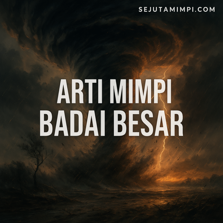 Gambar ilustrasi mimpi badai besar melambangkan perubahan besar, emosi terpendam, dan transformasi hidup penuh makna dalam tafsir mimpi semalam