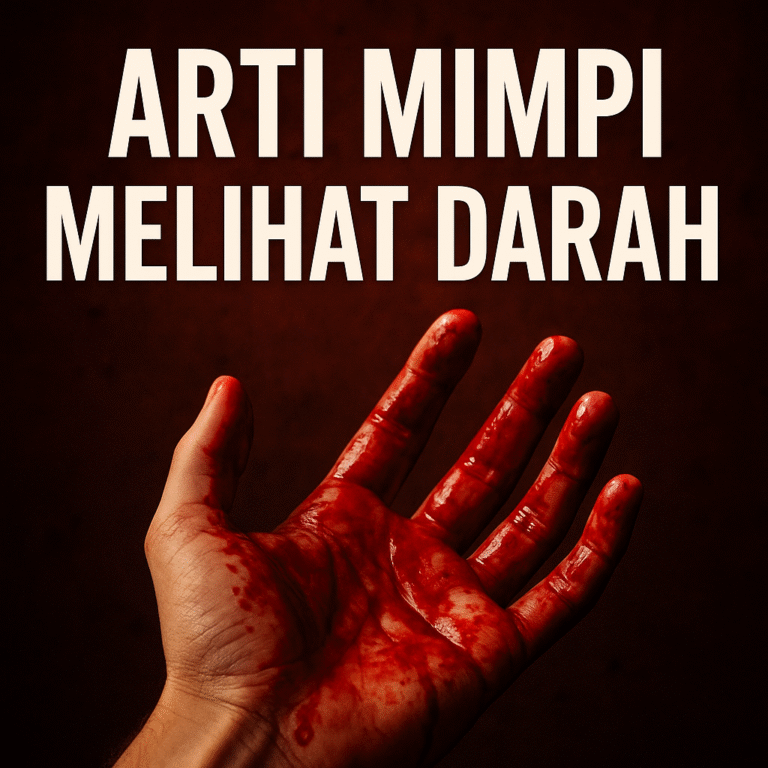 Ilustrasi arti mimpi melihat darah dengan tafsir primbon, psikologi, dan erek-erek angka keberuntungan 2D 3D 4D.
