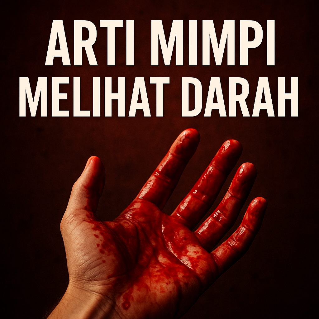 Ilustrasi arti mimpi melihat darah dengan tafsir primbon, psikologi, dan erek-erek angka keberuntungan 2D 3D 4D.