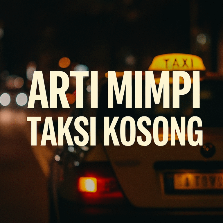 Mimpi taksi kosong dengan latar malam kota, menyoroti makna simbolik dan tafsir spiritual