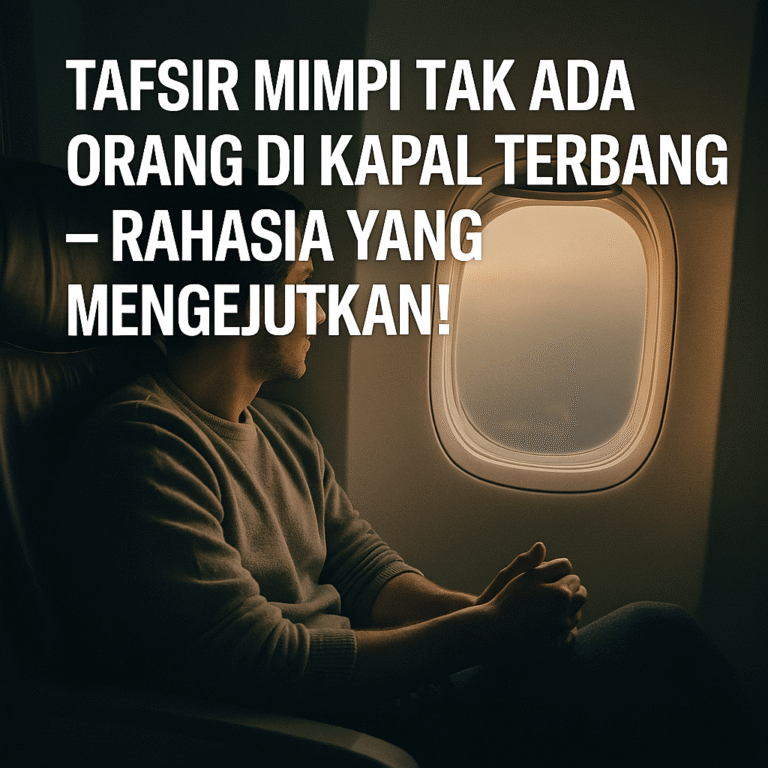 Mimpi Kapal Terbang Kosong: Tafsir dan Angka Erek-Erek