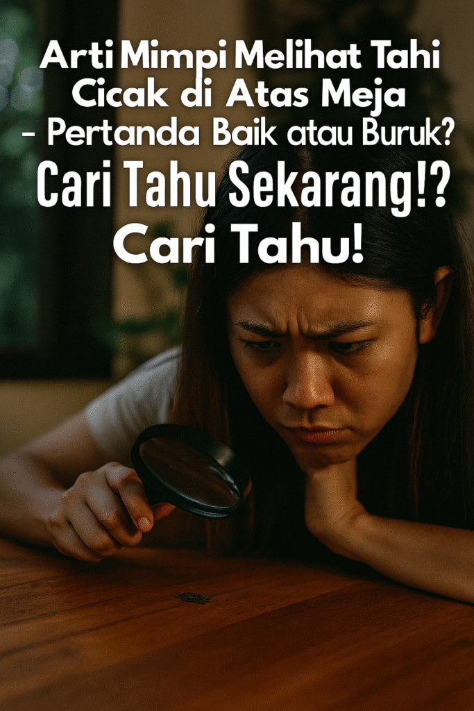 Arti Mimpi Melihat Tahi Cicak di Atas Meja Menurut Primbon Jawa