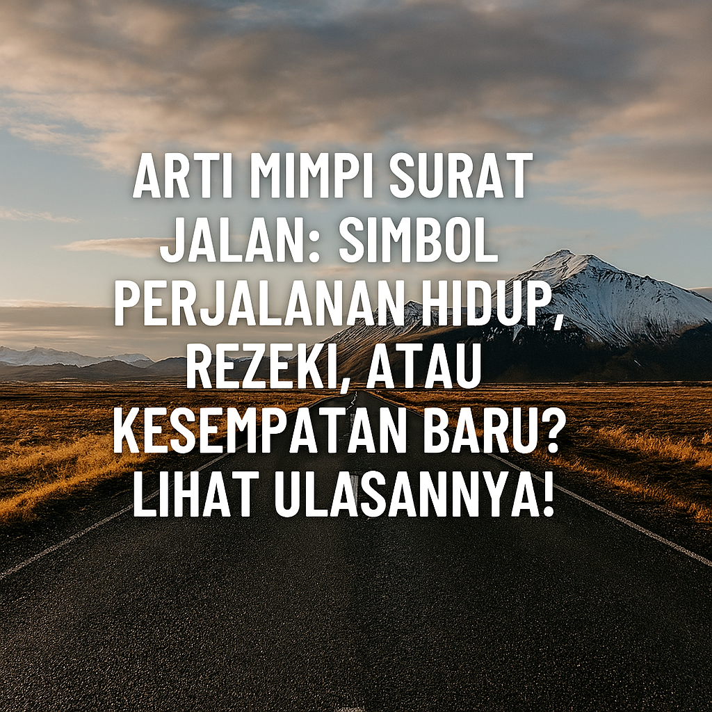 Arti Mimpi Surat Jalan: Simbol Perjalanan Hidup, Rezeki, atau Kesempatan Baru