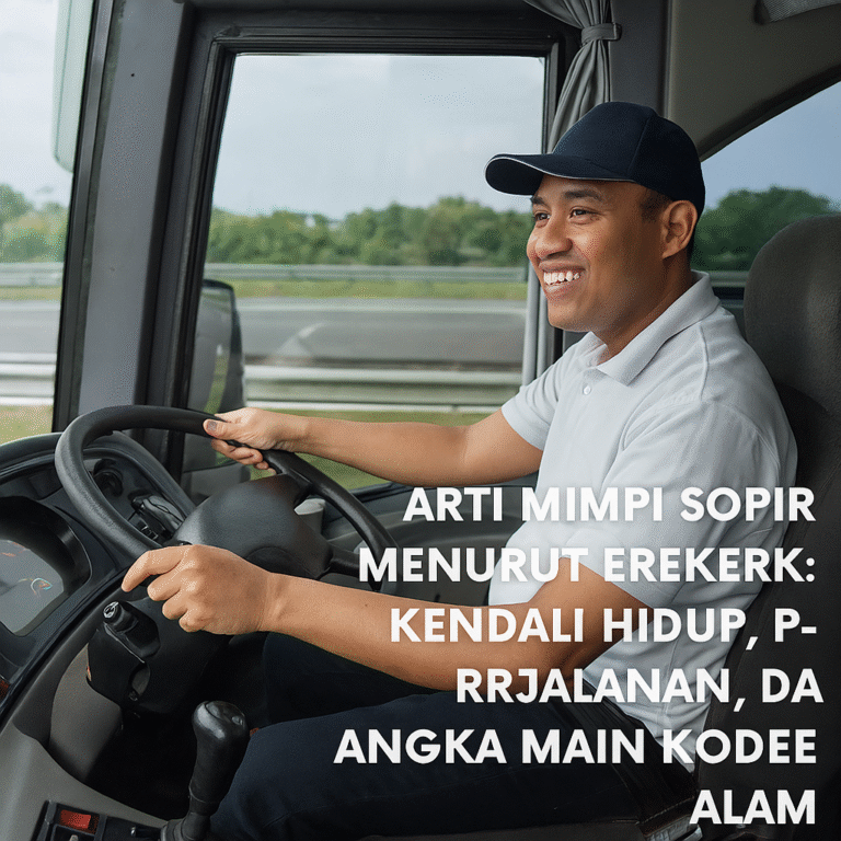 Arti Mimpi Sopir Menurut Erek-Erek 2D 3D 4D: Kendali Hidup & Angka Main