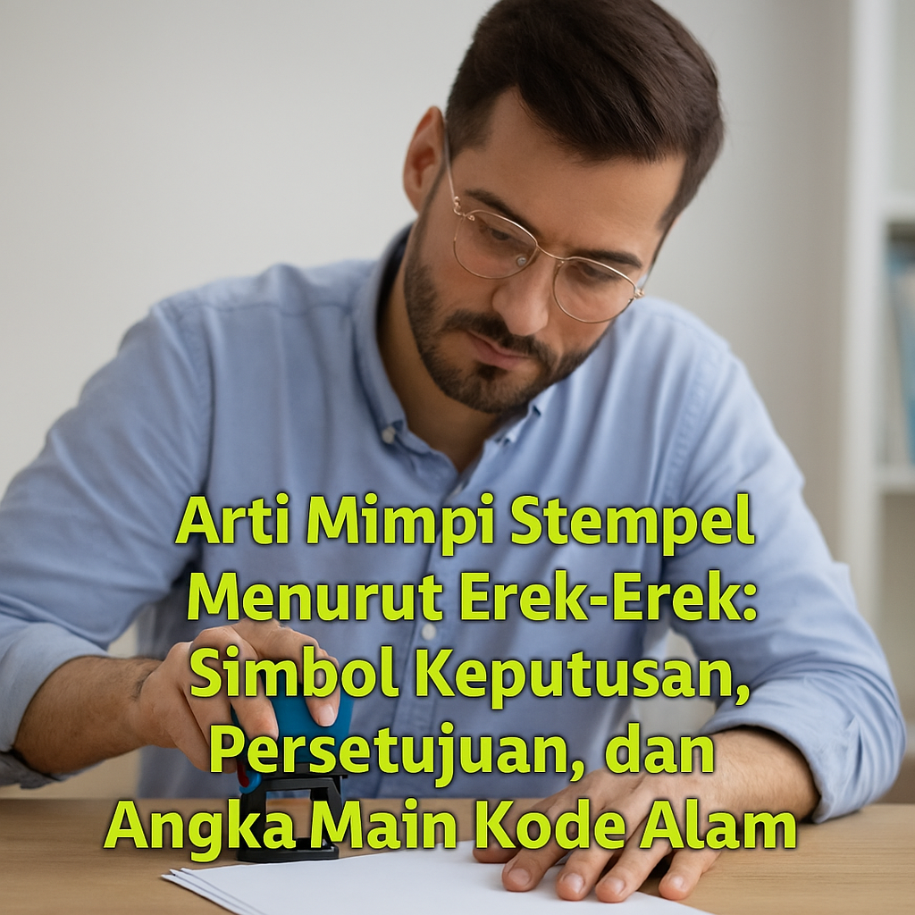 Arti Mimpi Stempel Menurut Erek-Erek: Simbol Keputusan, Persetujuan, dan Angka Gaib