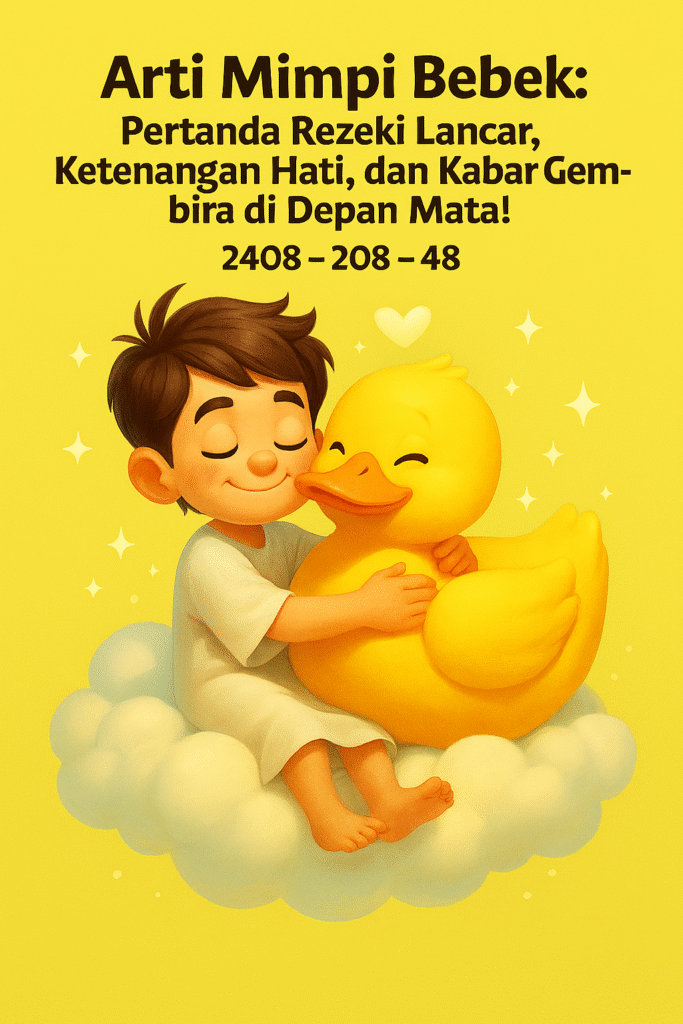 Arti Mimpi Bebek: Pertanda Rezeki dan Ketenangan Menurut Buku Mimpi & Kode Alam