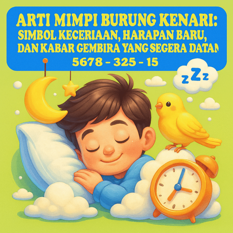 Burung Kenari Cantik Terbang di Langit Cerah – Simbol Arti Mimpi dan Kabar Gembira