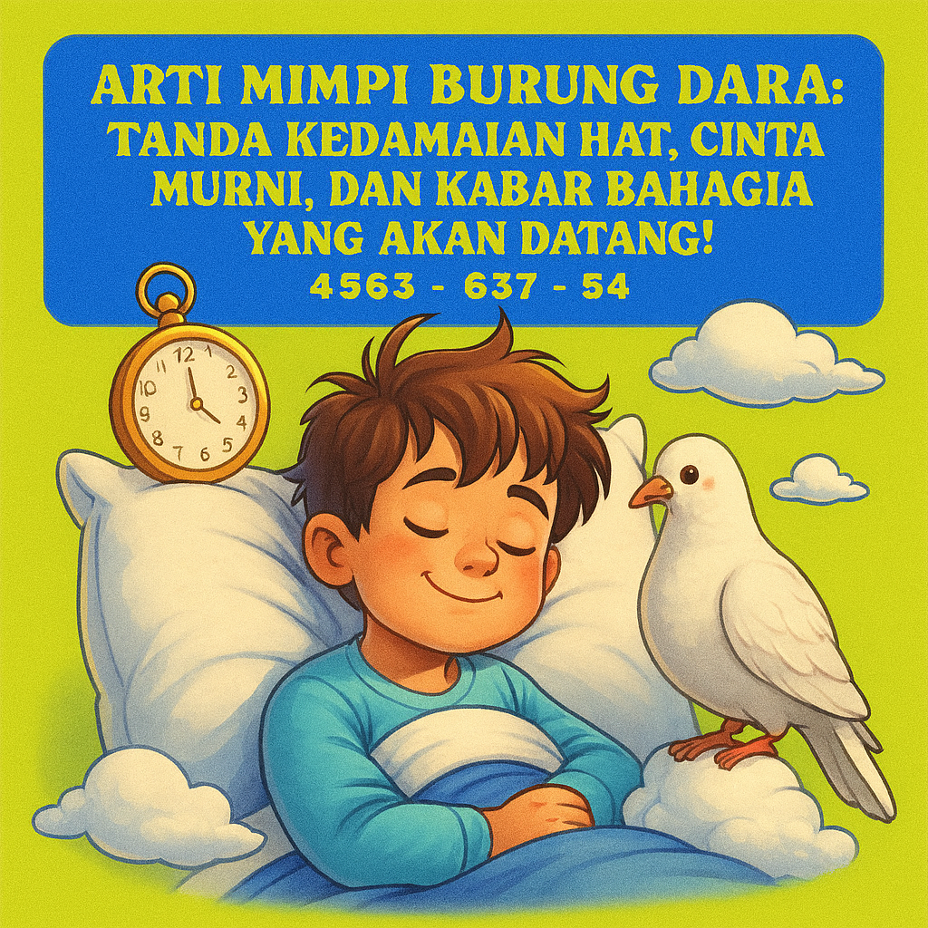 Burung Dara putih terbang di langit biru, melambangkan cinta dan kedamaian dalam mimpi