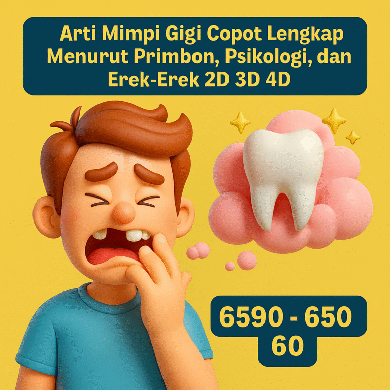 Arti Mimpi Gigi Copot Lengkap Menurut Primbon, Psikologi, dan Erek-Erek 2D 3D 4D