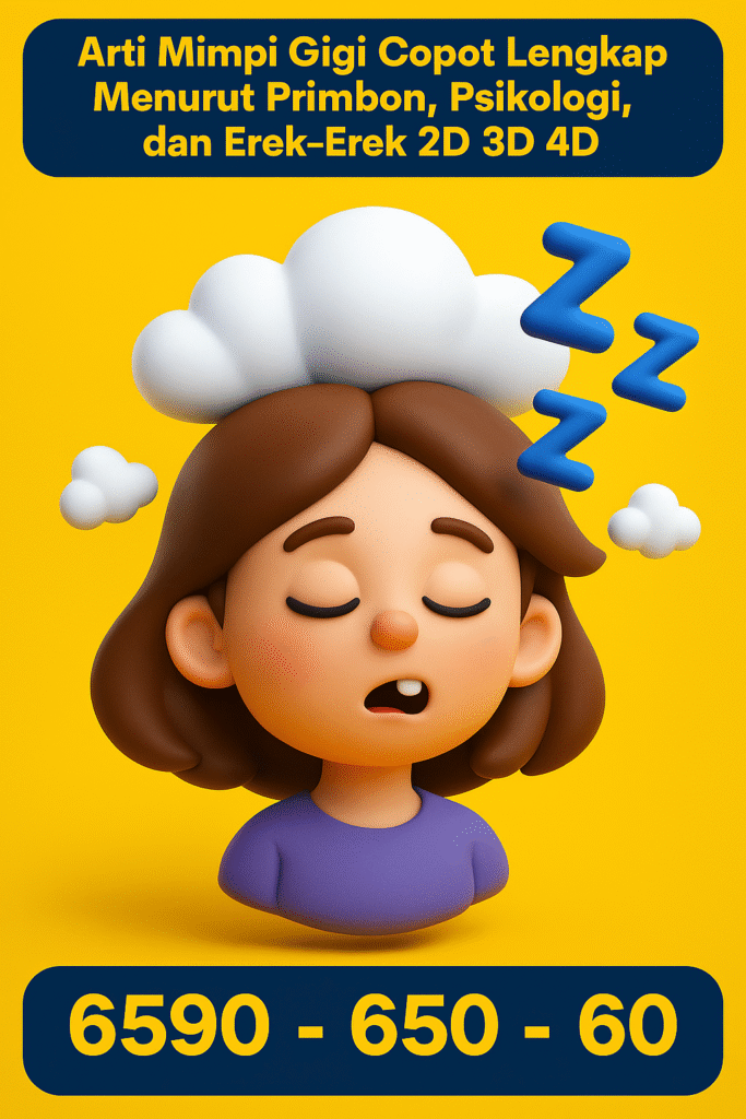 Arti Mimpi Gigi Copot Lengkap Menurut Primbon, Psikologi, dan Erek-Erek 2D 3D 4D