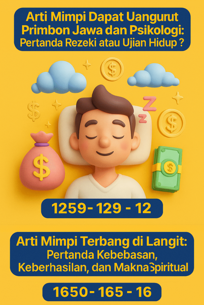 Temukan arti mimpi dapat uang menurut primbon Jawa dan psikologi, lengkap dengan angka erek-erek 2D, 3D, dan 4D.