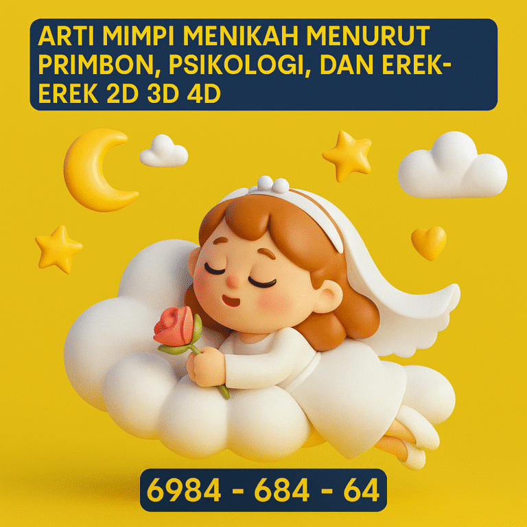 Temukan makna lengkap mimpi menikah menurut primbon, psikologi, dan tafsir angka erek-erek 2D 3D 4D.
