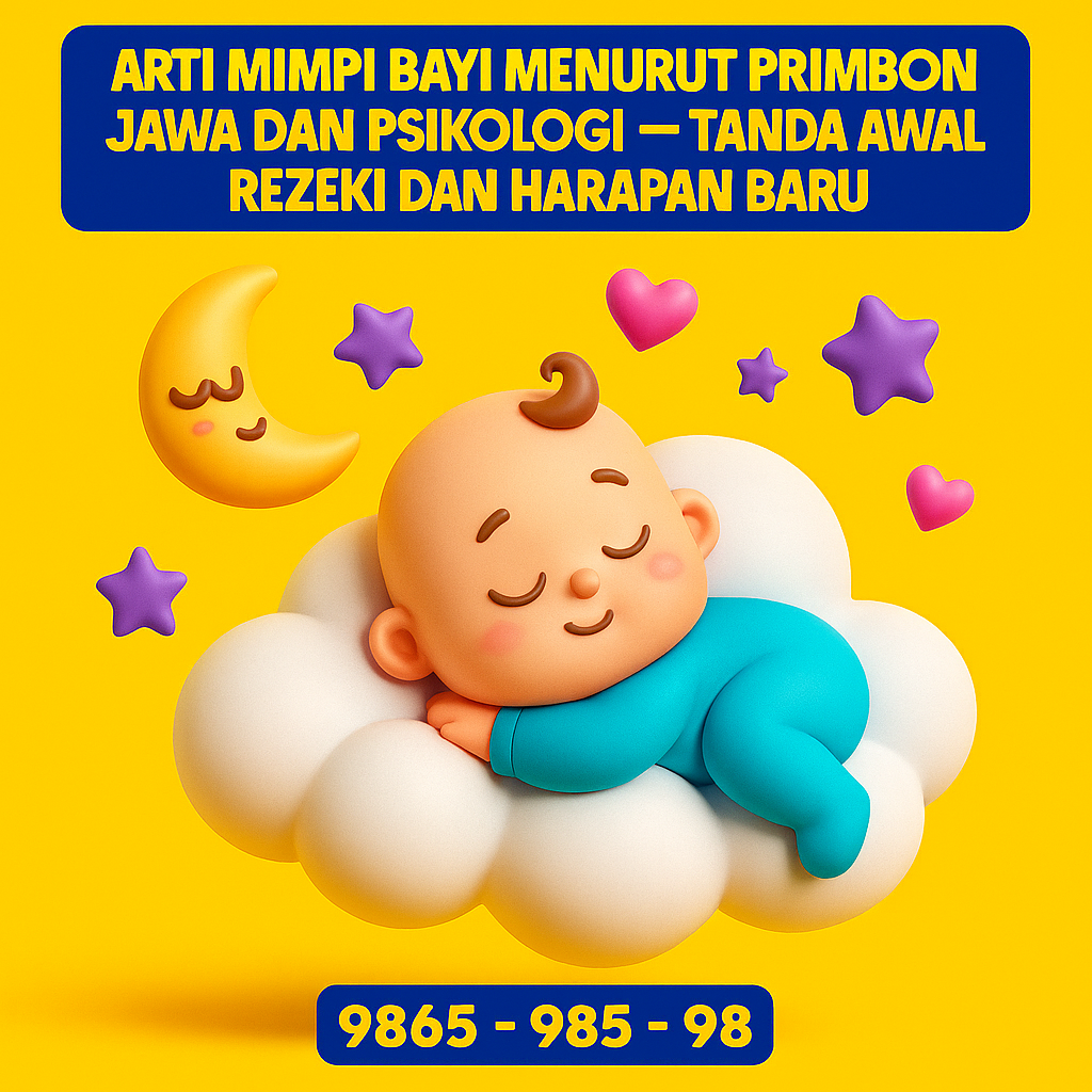 Temukan makna lengkap mimpi tentang bayi menurut primbon dan psikologi. Simbol rezeki, harapan baru, dan angka erek-erek 2D 3D 4D.