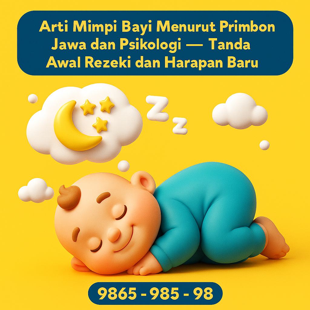 Temukan makna lengkap mimpi tentang bayi menurut primbon dan psikologi. Simbol rezeki, harapan baru, dan angka erek-erek 2D 3D 4D.