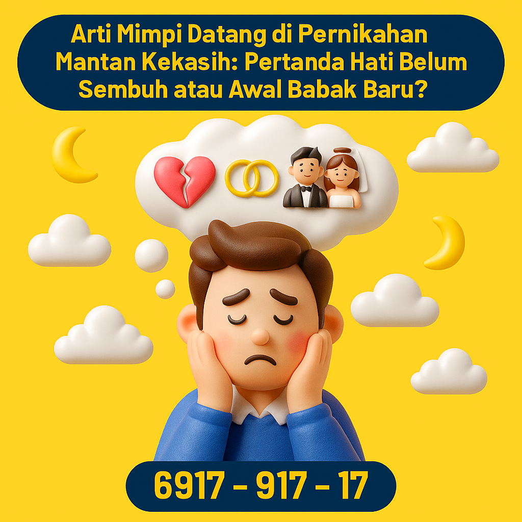 Temukan arti mimpi datang ke pernikahan mantan kekasih menurut psikologi, primbon Jawa, dan erek-erek. Lengkap dengan tafsir angka 2D, 3D, 4D!