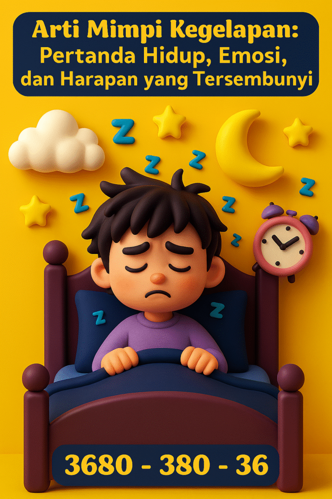 Temukan arti mimpi kegelapan secara lengkap — simbol ketakutan, pencarian arah hidup, dan makna spiritual mendalam.