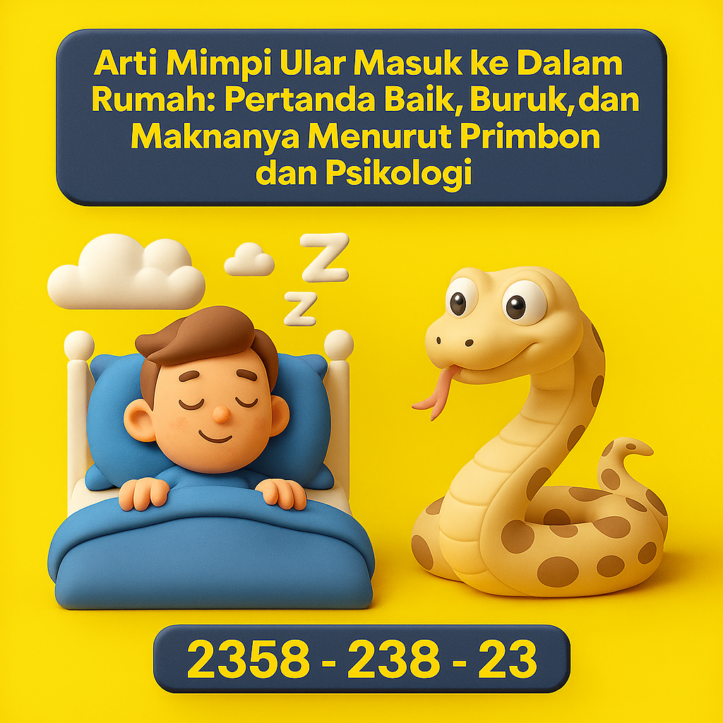 Arti Mimpi Ular Masuk ke Dalam Rumah: Pertanda Baik, Buruk, dan Maknanya Menurut Primbon dan Psikologi