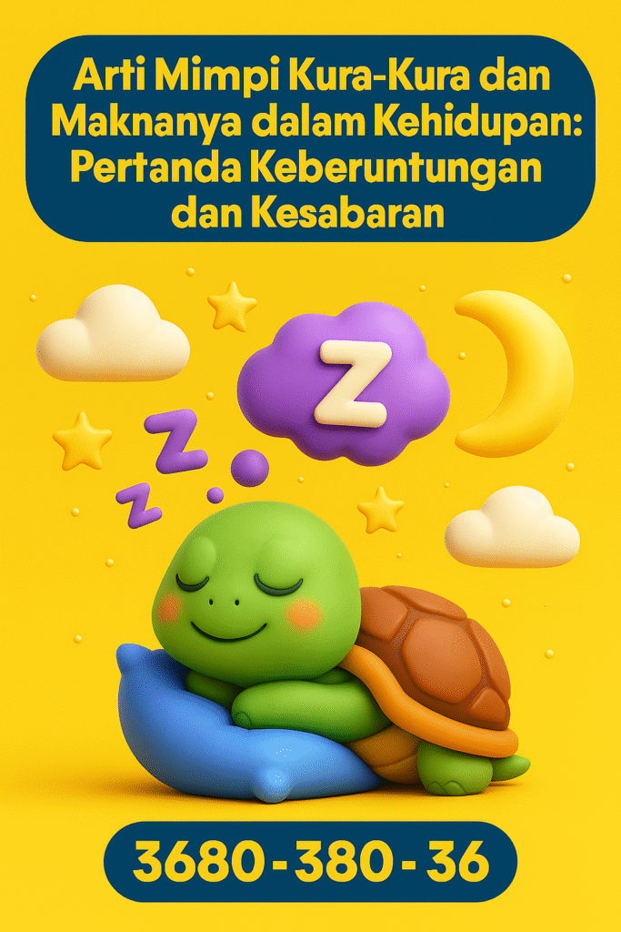 Temukan arti mimpi kura-kura yang penuh makna tentang keberuntungan, kesabaran, dan perjalanan hidup yang stabil.