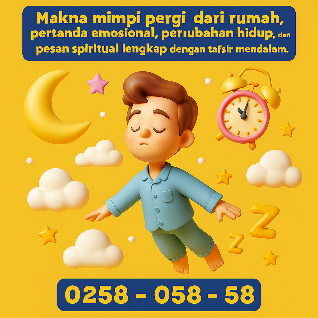 Makna mimpi pergi dari rumah, pertanda emosional, perubahan hidup, dan pesan spiritual lengkap dengan tafsir mendalam.