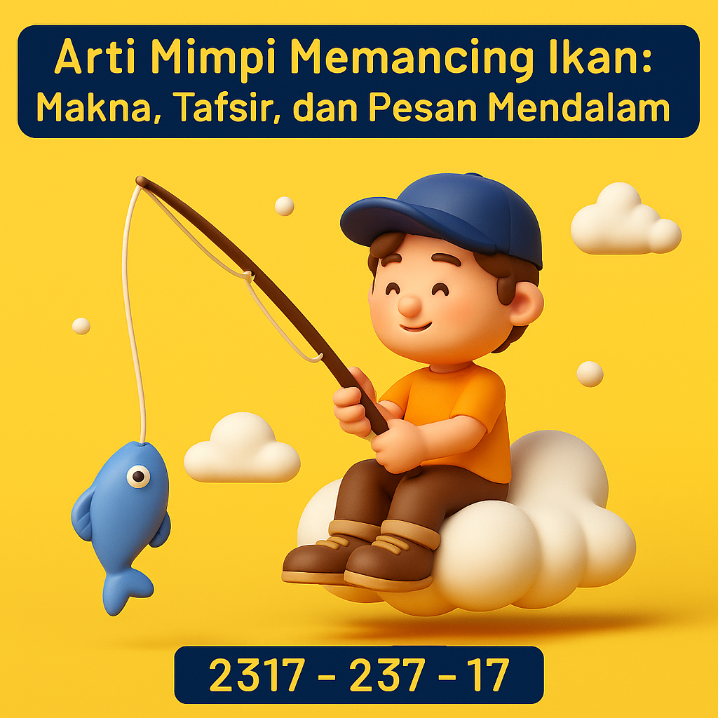 Makna mimpi memancing ikan yang menggambarkan rezeki, peluang baru, dan pesan batin. Lengkap dengan tafsir, tabel angka, dan insight mendalam.