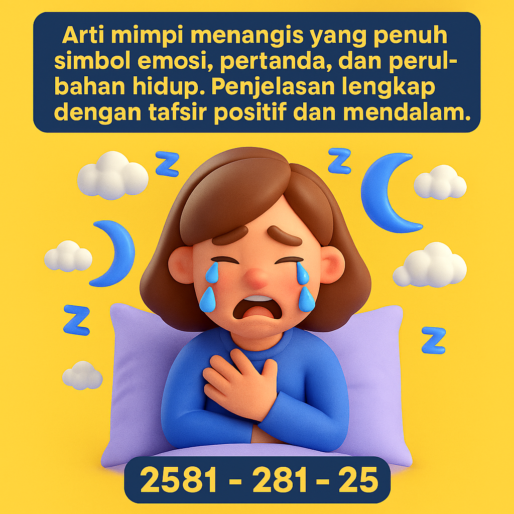 Makna mimpi menangis yang penuh simbol emosi, pertanda, dan perubahan hidup. Penjelasan lengkap dengan tafsir positif dan mendalam.