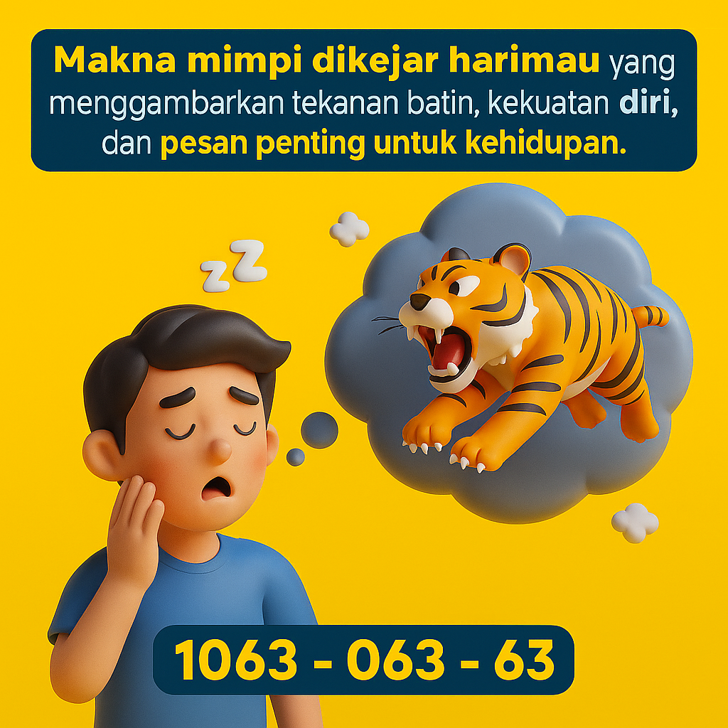 Makna mimpi dikejar harimau yang menggambarkan tekanan batin, kekuatan diri, dan pesan penting untuk kehidupan.