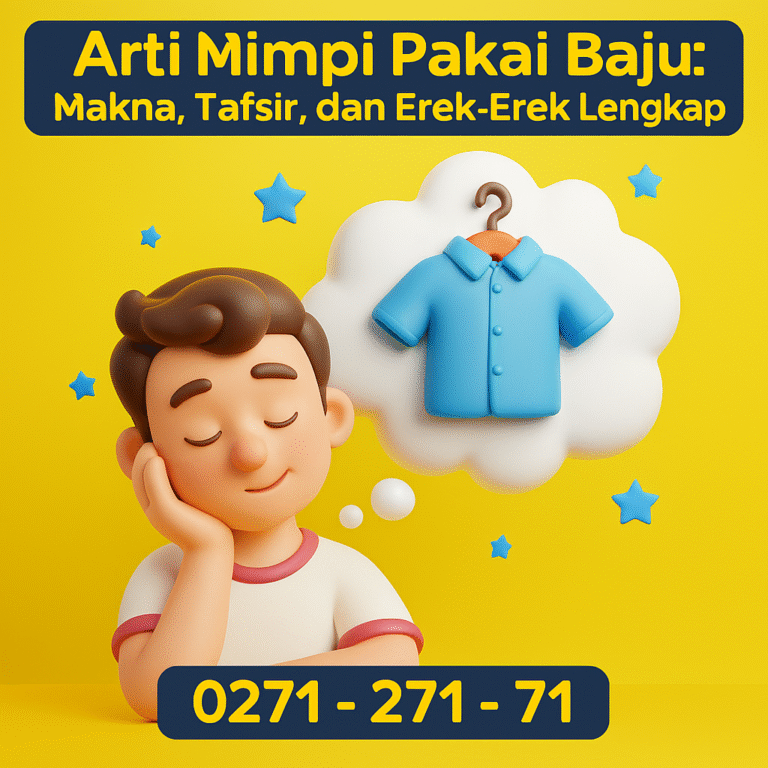 Arti Mimpi Pakai Baju: Makna, Tafsir, dan Erek-Erek Lengkap Cari Kami di Google: 𝗞 𝗢 𝗣 𝗜 𝗧 𝗢 𝗚 𝗘 𝗟 #ArtiMimpi #BukuMimpi #TafsirMimpi #KodeAlam #ErekErek https://sejutamimpi.com/arti-mimpi-pakai-baju-makna-tafsir-dan-erek-erek-lengkap/