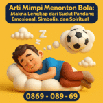 Makna lengkap mimpi menonton bola, tafsir positif-negatif, simbolis, spiritual, serta tabel angka erek-erek 2D, 3D, 4D.