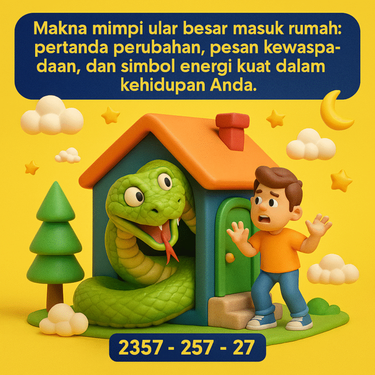 Makna mimpi ular besar masuk rumah: pertanda perubahan, pesan kewaspadaan, dan simbol energi kuat dalam kehidupan Anda.