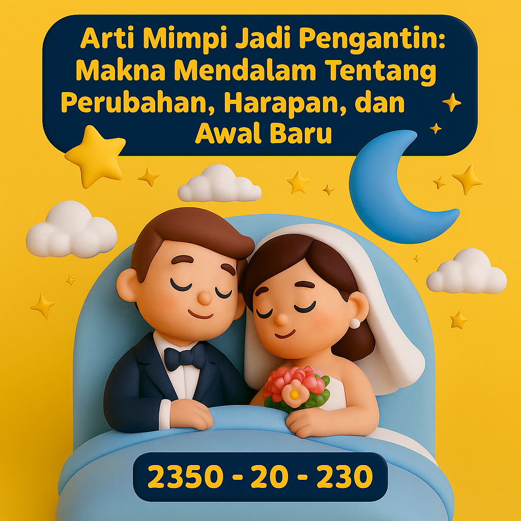 Tafsir lengkap mimpi menjadi pengantin sebagai simbol perubahan dan awal baru, disertai makna mendalam serta tabel erek-erek budaya.