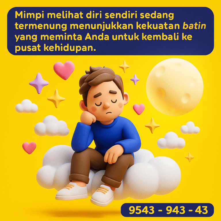 Makna mimpi melihat diri sendiri sedang termenung dan pesan emosional yang tersimpan dalam mimpi ini dengan tafsir lengkap dan tabel angka.